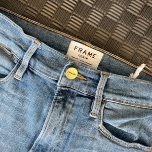 Frame high waist light wash jeans